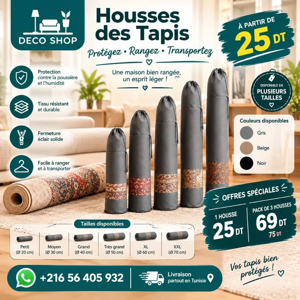 Deco Shop Plus Housse de rangement pour tapis