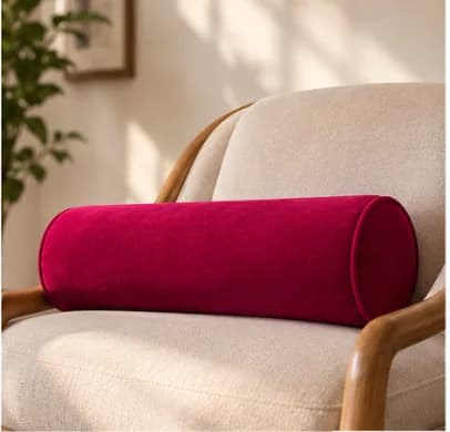 Deco Shop Plus Coussin traversin cylindrique en velours 5