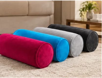 Deco Shop Plus Coussin traversin cylindrique en velours 2