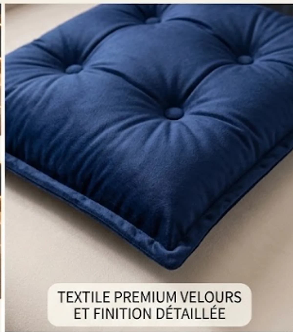 Deco Shop Plus Galette de chaise capitonnée dossier et assise 6