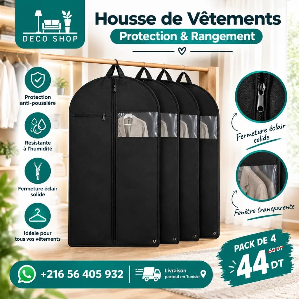 Deco Shop Plus Housse de Vêtements – Protection & Rangement