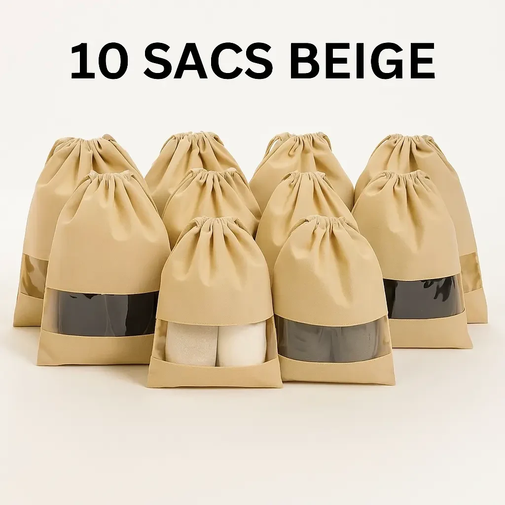 Deco Shop Plus Pack de 10 Housses de Rangement pour Chaussures – Protection Anti-Poussière 2