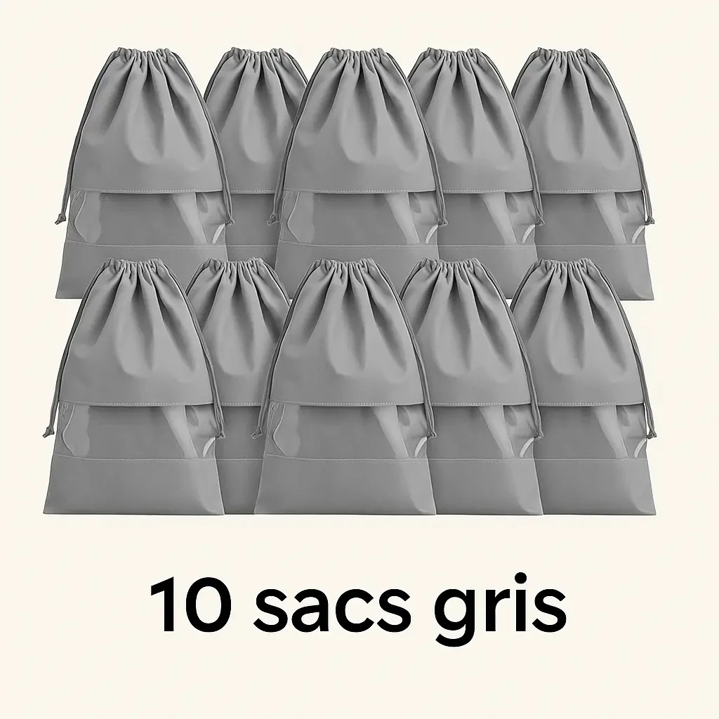 Deco Shop Plus Pack de 10 Housses de Rangement pour Chaussures – Protection Anti-Poussière 3