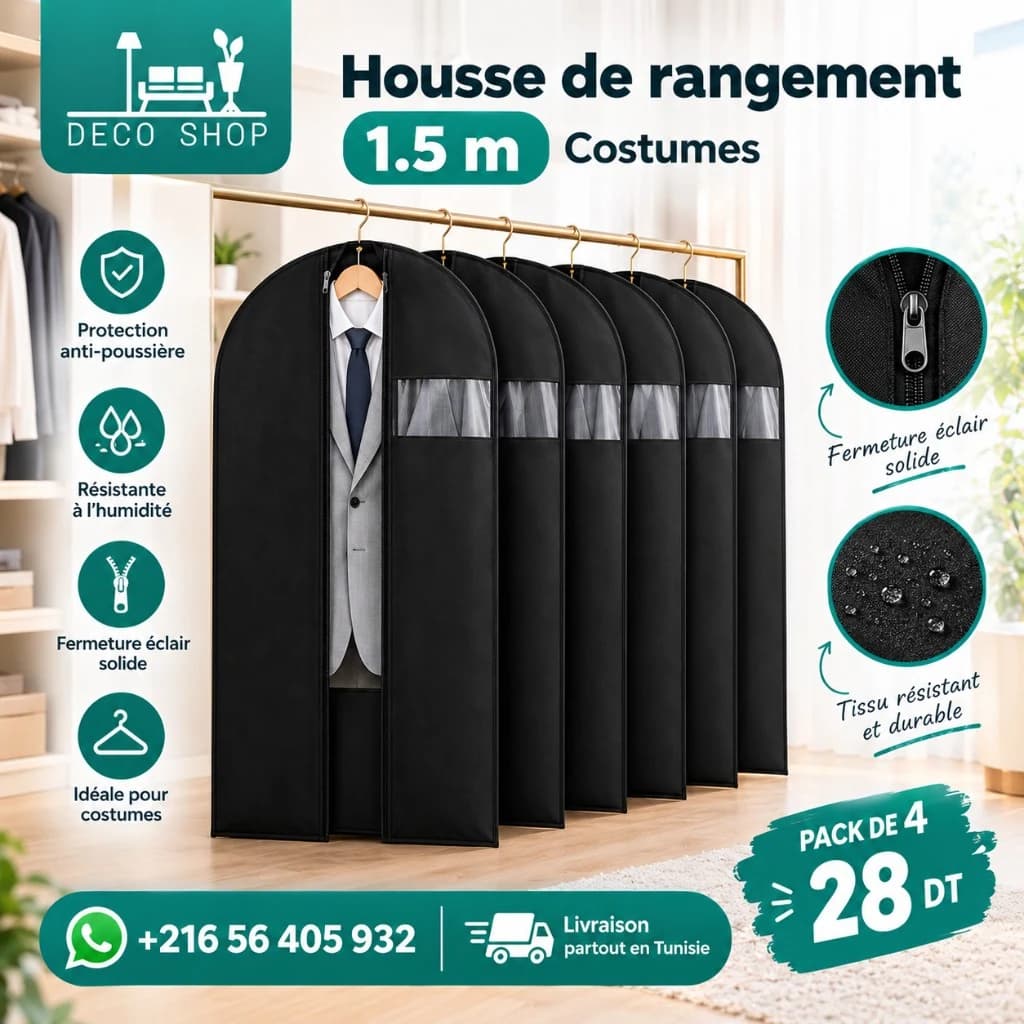 Deco Shop Plus Housse de rangement 1.5 m pour Costumes
