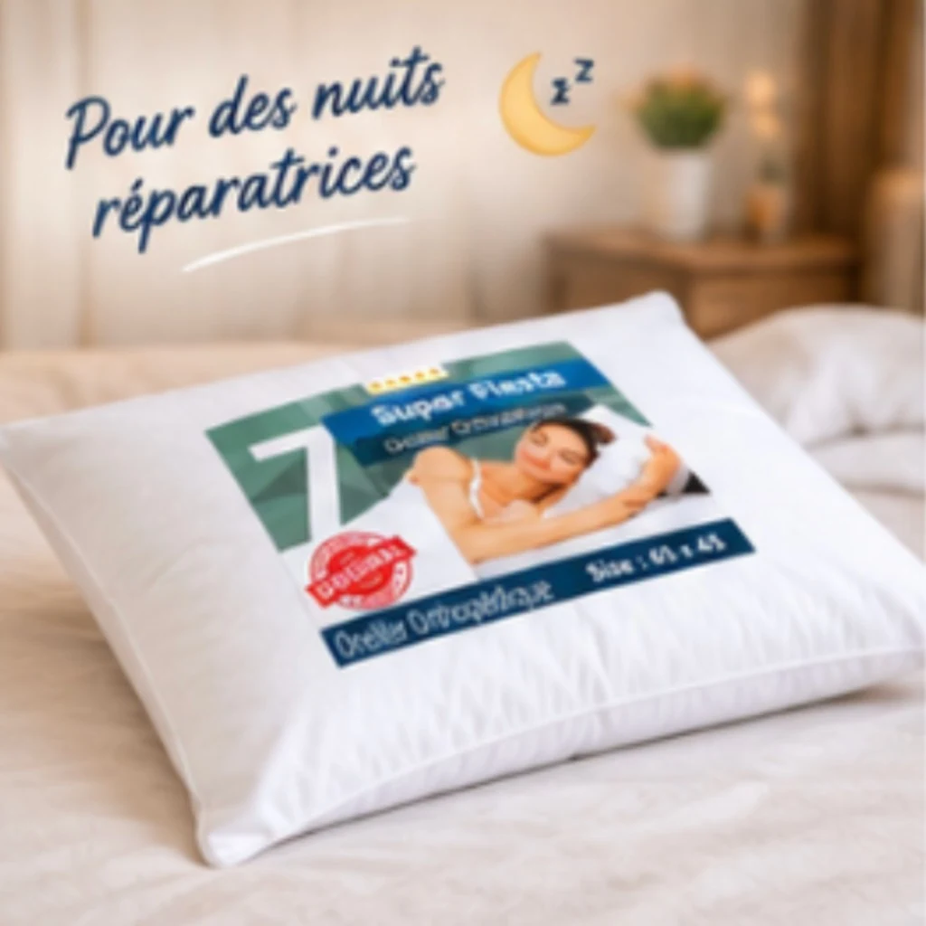 Deco Shop Plus Oreiller Orthopédique Super Fiesta – 65 × 45 cm 4
