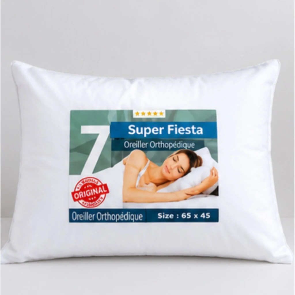 Deco Shop Plus Oreiller Orthopédique Super Fiesta – 65 × 45 cm 2